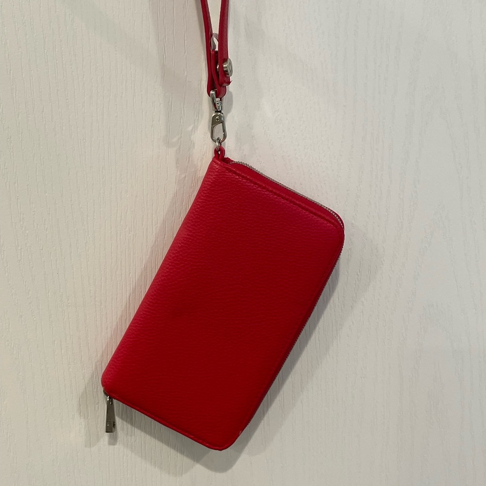 Thirty One AATB wallet in red with matching wrist strap
